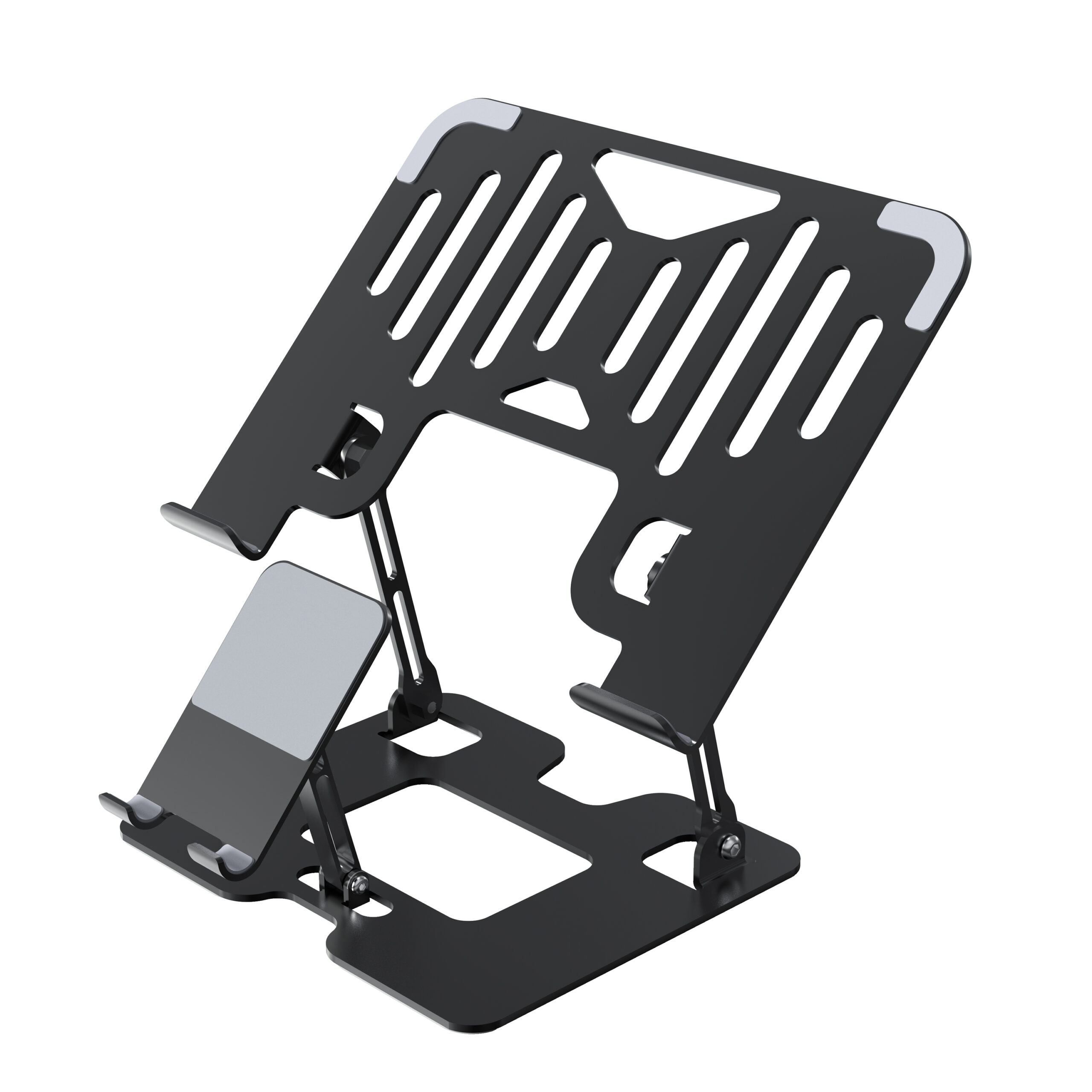 CONQUEROR LAPTOP+PHONE HOLDER L34 - SILVER