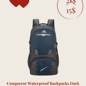 Conqueror Waterproof Reflective Backpack with Comfortable Handle and Multi pockets Dark Blue – CLB620DB