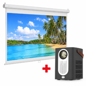Conqueror Home Cinema Bundle – VPJ452 Projector + 113″ Manual Screen HPSC12